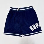 Shorts Supreme Velour Stripe Logo Embroidery SP041 - Image 2