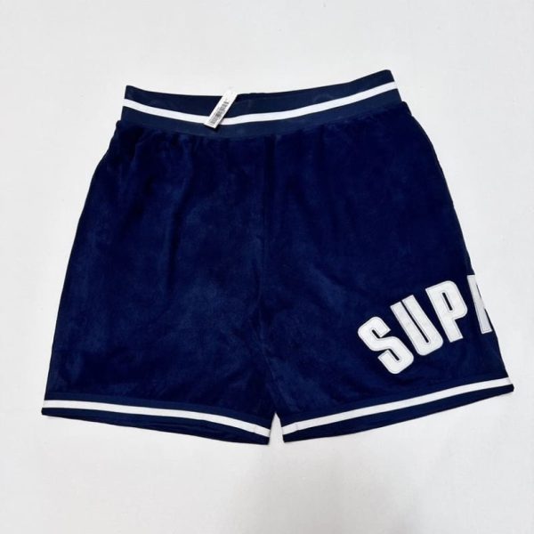 Shorts Supreme Velour Stripe Logo Embroidery SP041 - Image 2
