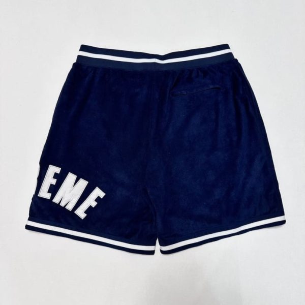 Shorts Supreme Velour Stripe Logo Embroidery SP041 - Image 3