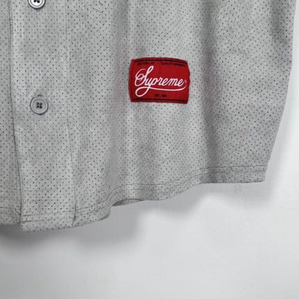 Jersey Supreme Button-Up Mesh Logo Embroidery SP043 - Image 7