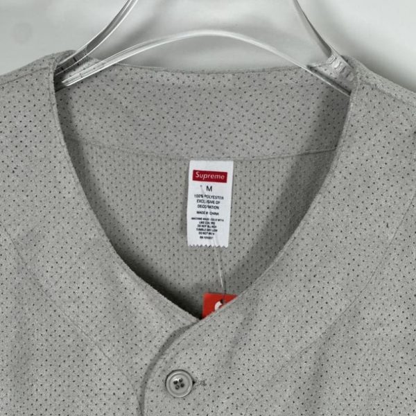 Jersey Supreme Button-Up Mesh Logo Embroidery SP043 - Image 8