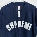 Jersey Supreme Button-Up Velour Logo Navy SP044 - Image 5