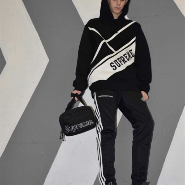 Hoodie Supreme Stripe Graphic Black SP053 - Image 12