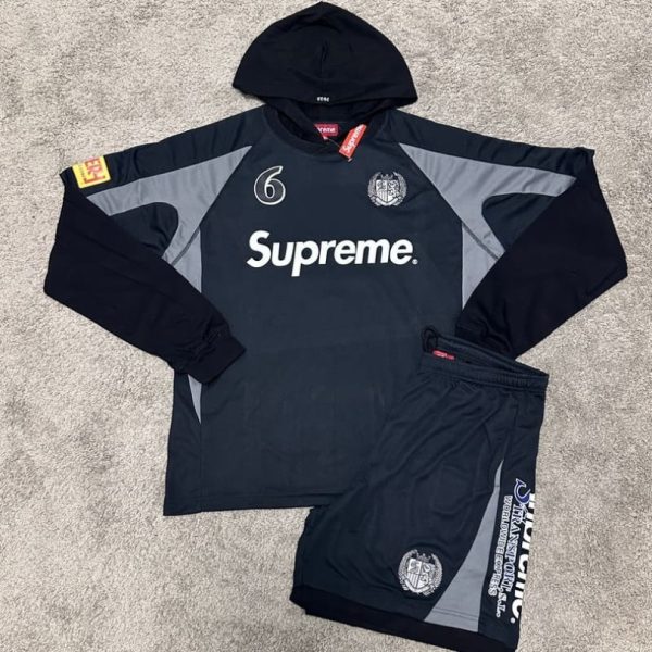 Set Supreme Hooded Soccer Black SP049 - Image 2
