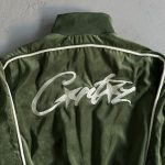 Tracksuit Corteiz Velour Green with White Logo CZ008 - Image 7