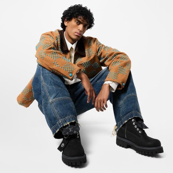 Boot Louis Vuitton x Timberland Ankle Black LV034 - Image 2