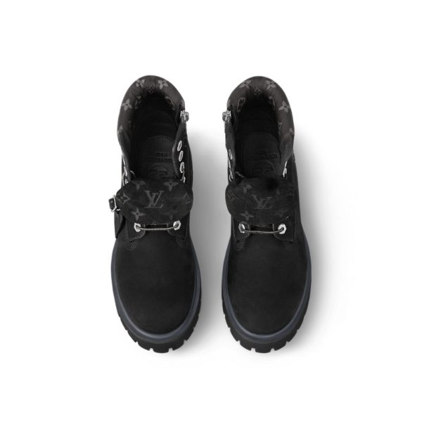 Boot Louis Vuitton x Timberland Ankle Black LV034 - Image 4