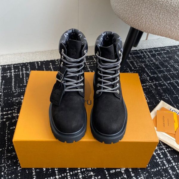 Boot Louis Vuitton x Timberland Ankle Black LV034 - Image 8