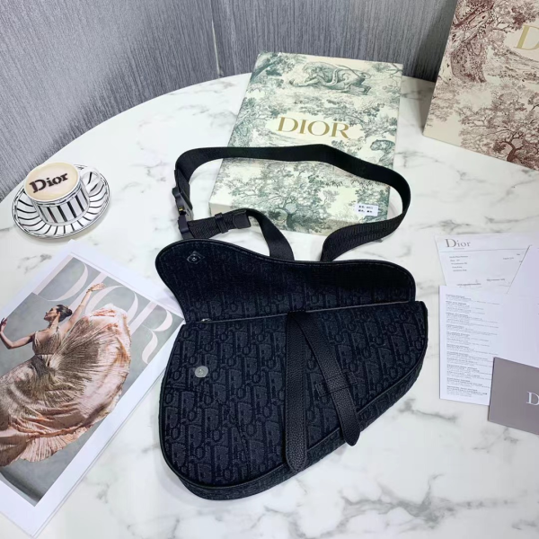 Bag Dior Oblique Black Canvas DO036 - Image 3