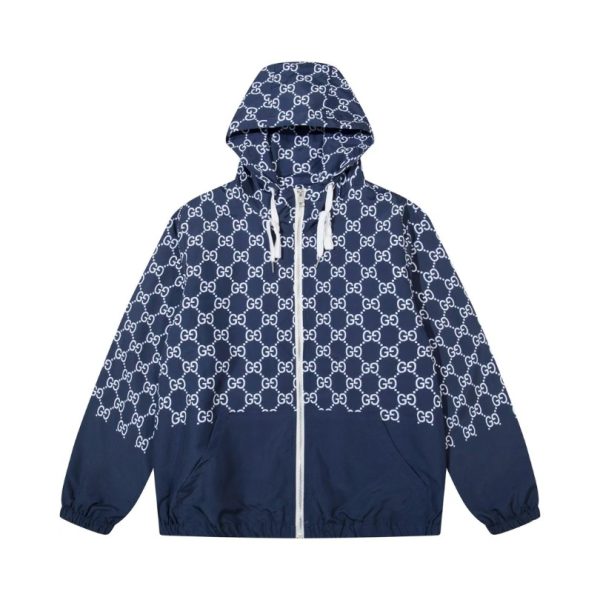 d111398_7565-1.jpg Jacket Gucci Monogram Hooded Navy GC097 - Image 1