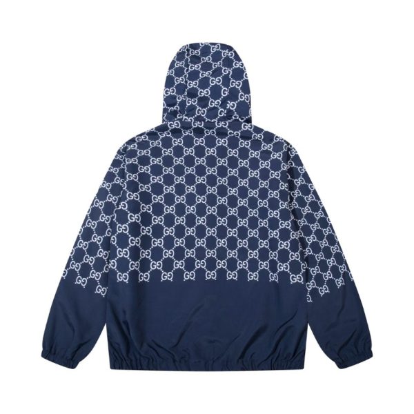 Jacket Gucci Monogram Hooded Navy GC097 - Image 2