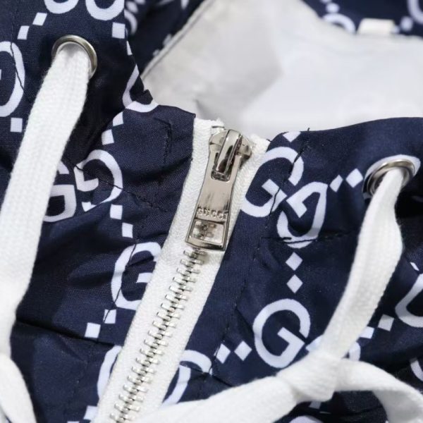 Jacket Gucci Monogram Hooded Navy GC097 - Image 8