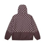 Jacket Gucci Monogram Hooded Brown GC098 - Image 2
