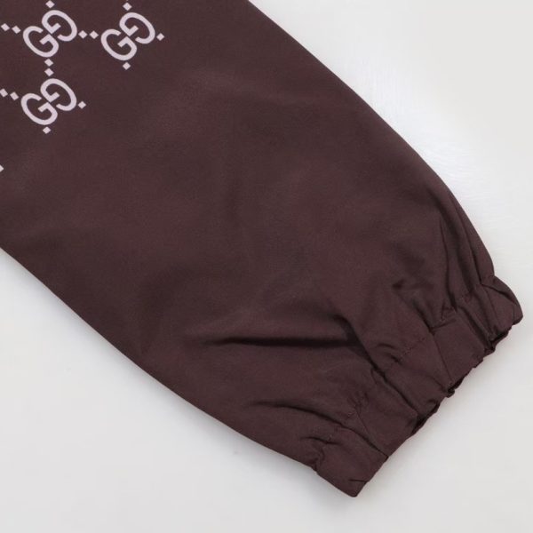 Jacket Gucci Monogram Hooded Brown GC098 - Image 5