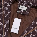Jacket Gucci Monogram Hooded Brown GC098 - Image 9