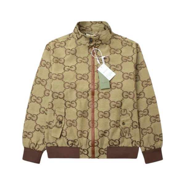 d111415_7516-1.jpg Jacket Gucci Monogram Beige Brown GC100 - Image 1