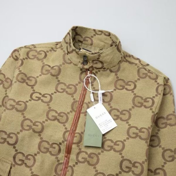 Jacket Gucci Monogram Beige Brown GC100 - Image 3