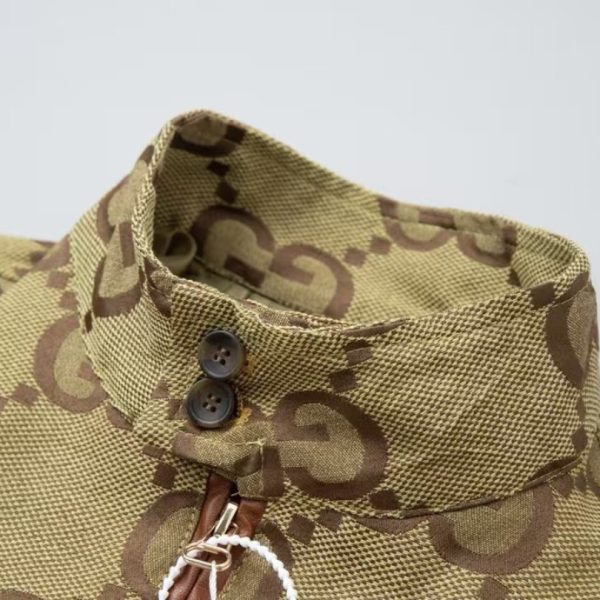 Jacket Gucci Monogram Beige Brown GC100 - Image 4