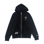 Hoodie Chrome Hearts Cross Zip Black CH064