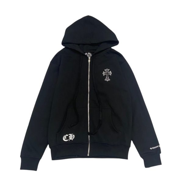 d111987_6024-1.jpg Hoodie Chrome Hearts Cross Zip Black CH064 - Image 1