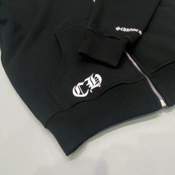 Hoodie Chrome Hearts Cross Zip Black CH064 - Image 4