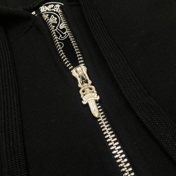 Hoodie Chrome Hearts Cross Zip Black CH064 - Image 6