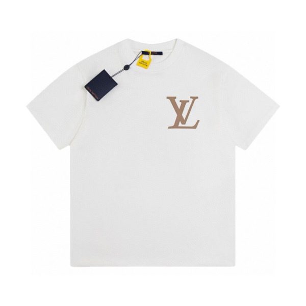 d112059_22908-1.jpg T-Shirt Louis Vuitton Monogram Logo White LV047 - Image 1