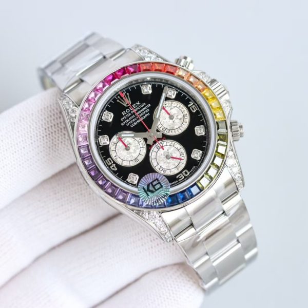 Rolex Daytona Rainbow RLX005 Top Quality - Image 4