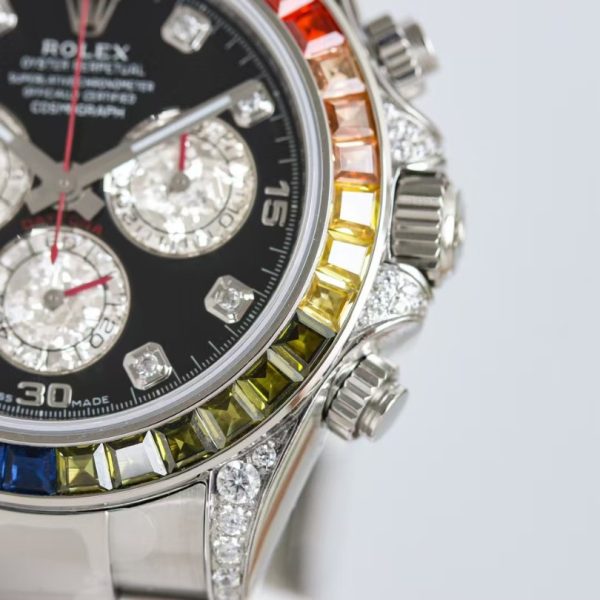 Rolex Daytona Rainbow RLX005 Top Quality - Image 7