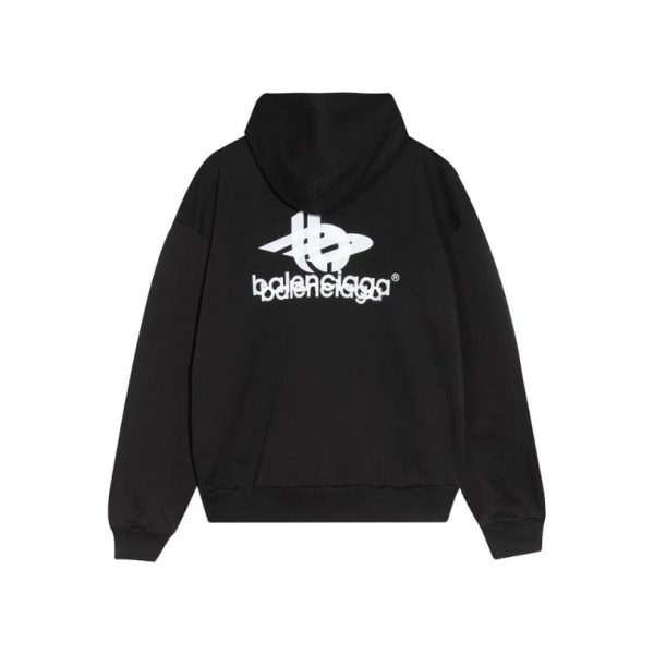 Hoodie Balenciaga Black Logo Print BL064 - Image 2