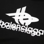 Hoodie Balenciaga Black Logo Print BL064 - Image 4