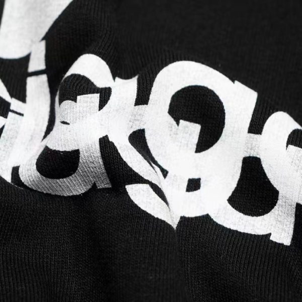 Hoodie Balenciaga Black Logo Print BL064 - Image 5