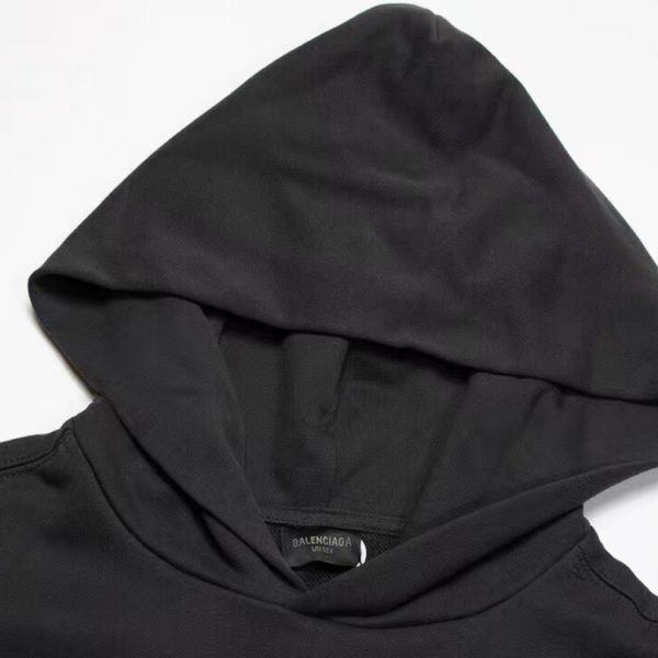 Hoodie Balenciaga Black Red Logo Pullover BL065 - Image 7