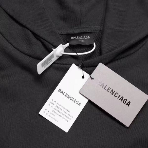 Hoodie Balenciaga Black Red Logo Pullover BL065 - Image 9