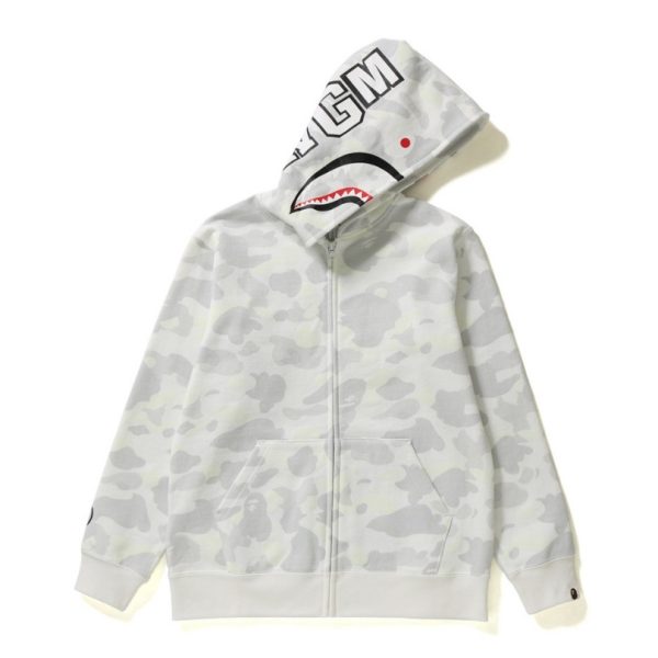 d112449_6892-1.jpg Hoodie Shark Camo Full Zip BAPE BP082 - Image 1