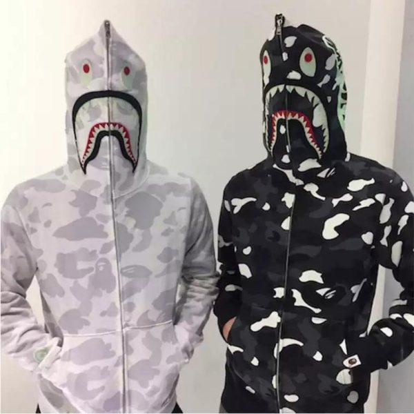Hoodie Shark Camo Full Zip BAPE BP082 - Image 2