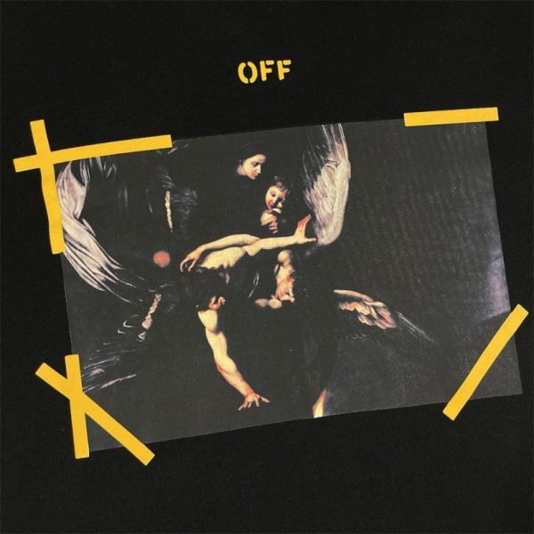 Hoodie Off-White Black with Yellow Arrows OFF009 - Image 4