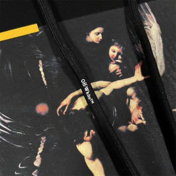 Hoodie Off-White Black with Yellow Arrows OFF009 - Image 6