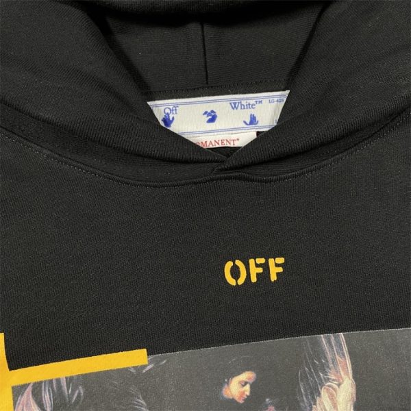 Hoodie Off-White Black with Yellow Arrows OFF009 - Image 7