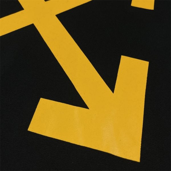 Hoodie Off-White Black with Yellow Arrows OFF009 - Image 10