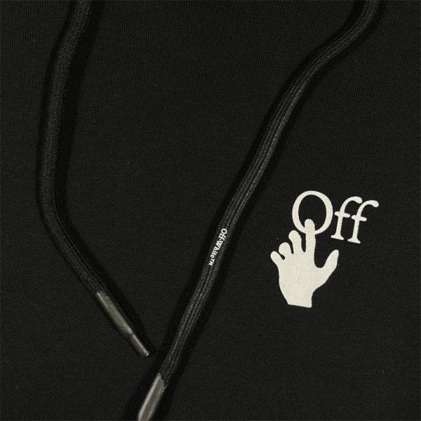 Hoodie Off-White Arrows Skull Black OFF011 - Image 3