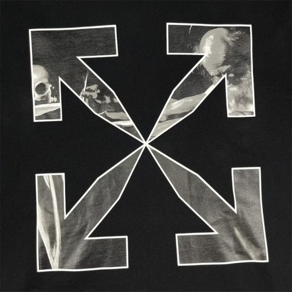 Hoodie Off-White Arrows Skull Black OFF011 - Image 4