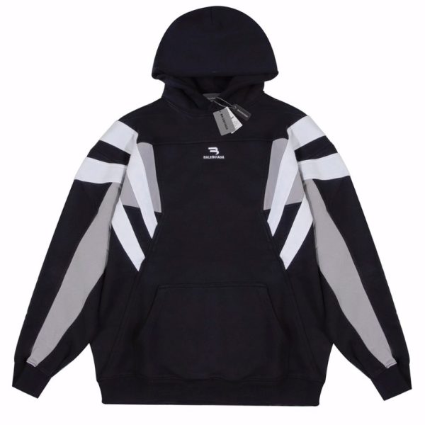 d112691_5470-1.jpg Hoodie Balenciaga 3 Stripes Black White BL066 - Image 1