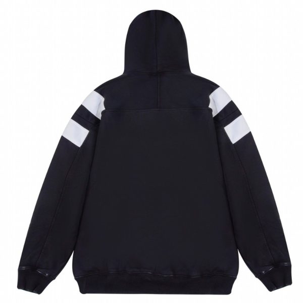 Hoodie Balenciaga 3 Stripes Black White BL066 - Image 2