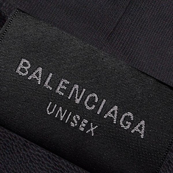 Hoodie Balenciaga 3 Stripes Black White BL066 - Image 9