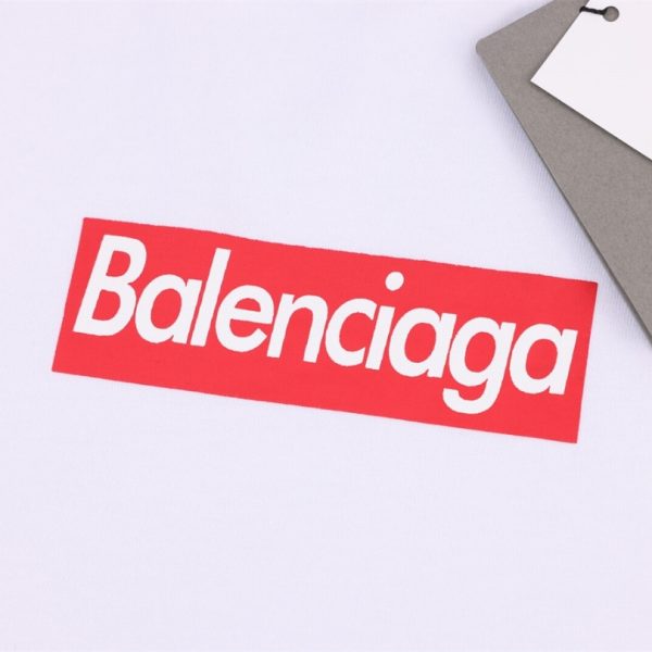 T-shirt Balenciaga Logo White Edition BL067 - Image 4