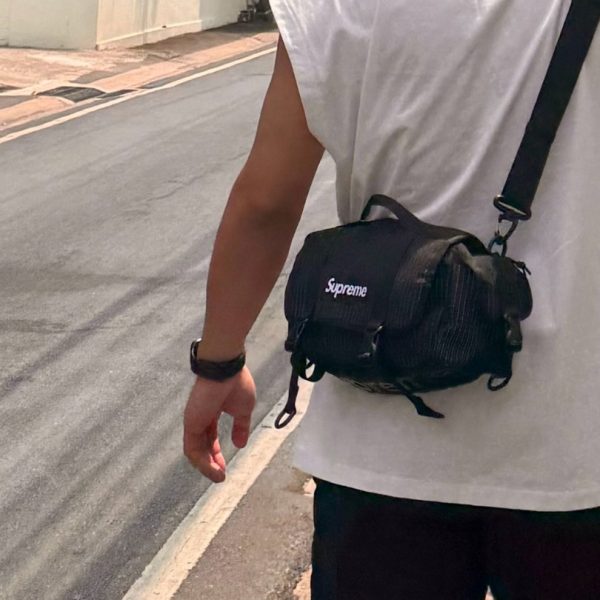 Shoulder Bag Supreme Black Grid SP061 - Image 6