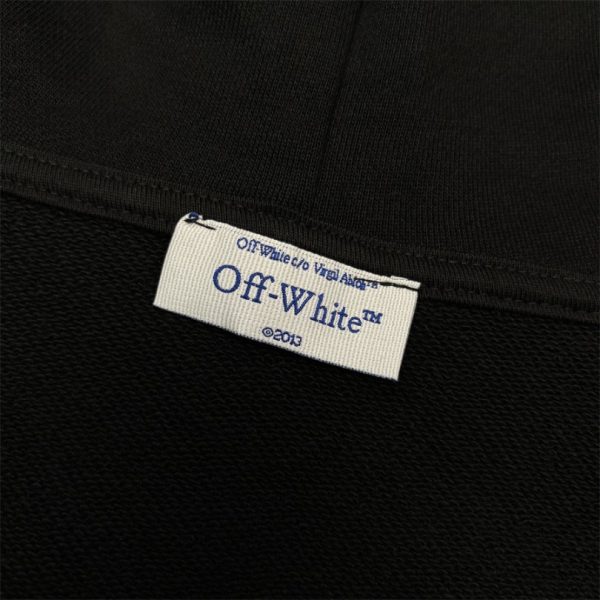 Hoodie Off-White Black Graphic OFF015 - Image 10