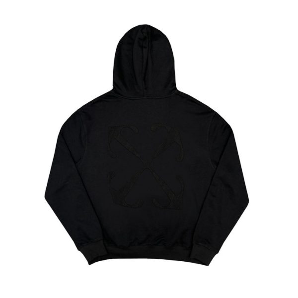 Hoodie Off-White Arrows Graphic Black OFF017 - Image 2