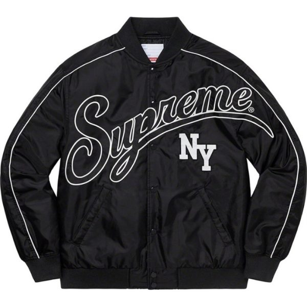 d113051_8826-1.jpg Jacket Supreme NY Varsity Bomber Black SP065 - Image 1